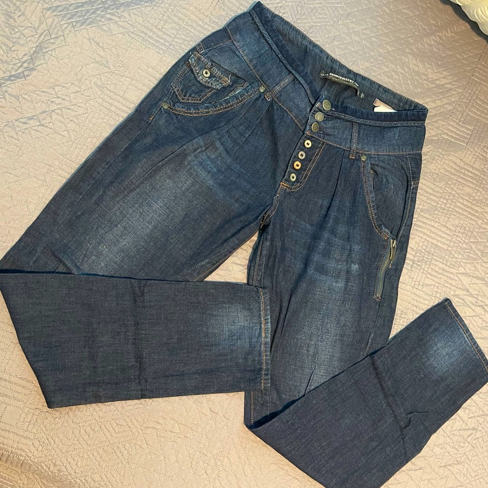 Zara Denim Rules by TRF Baggy high waisted jeans